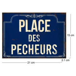 Plaque en métal humour 21 x 15 cm