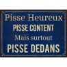 Plaque en métal humour 21 x 15 cm