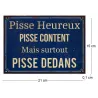 Plaque en métal humour 21 x 15 cm