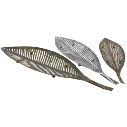 Corbeilles Feuilles en métal laqué (Lot de 3)