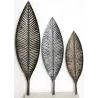 Corbeilles Feuilles en métal laqué (Lot de 3)