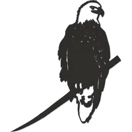 Oiseau sur pique aigle en acier corten