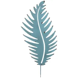 Feuille déco en métal antique à planter