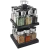 Carrousel à épices carré tournant pots 10 cl