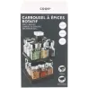 Carrousel à épices carré tournant pots 10 cl