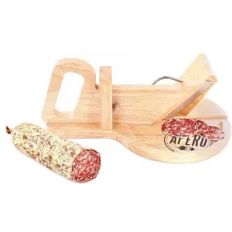 Trancheuse charcuterie ronde en bois