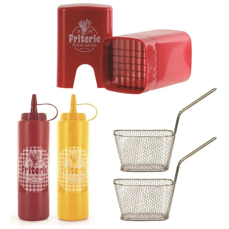 Coffret coupe frites paniers et pousses sauces