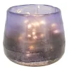 Photophore rond en verre teinté violet