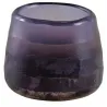 Photophore rond en verre teinté violet