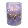 Photophore en verre mosaique violet