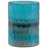 Photophore en verre mosaique turquoise