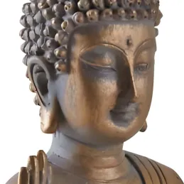 Bouddha assis en résine doré