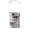 Photophore en bouleau blanchi led
