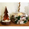 Sapin porte bougie en bois