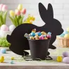 Cache-pot lapin en métal vieilli