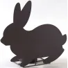 Cache-pot lapin en métal vieilli