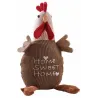 Cale-porte poule en velours Home sweet home 27 cm