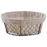 Corbeille ovale en grillage vieilli et jute