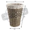 Panier à linge en éclisse bronze et coton