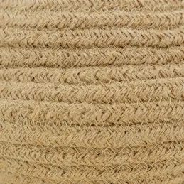 Corbeille ronde en jute naturelle avec 2 poignées