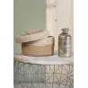 Boite en jute naturelle et blanche (Lot de 2)
