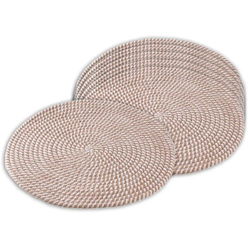 Set de table rond en jute (Lot de 6)