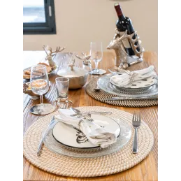Set de table rond en jute (Lot de 6)
