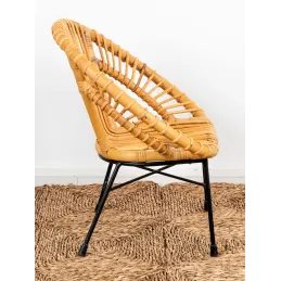 Fauteuil enfant soleil rotin