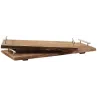Plateaux en bois avec poignées métal (Lot de 2)