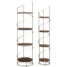 Étagère ronde en bois et métal (Lot de 2)