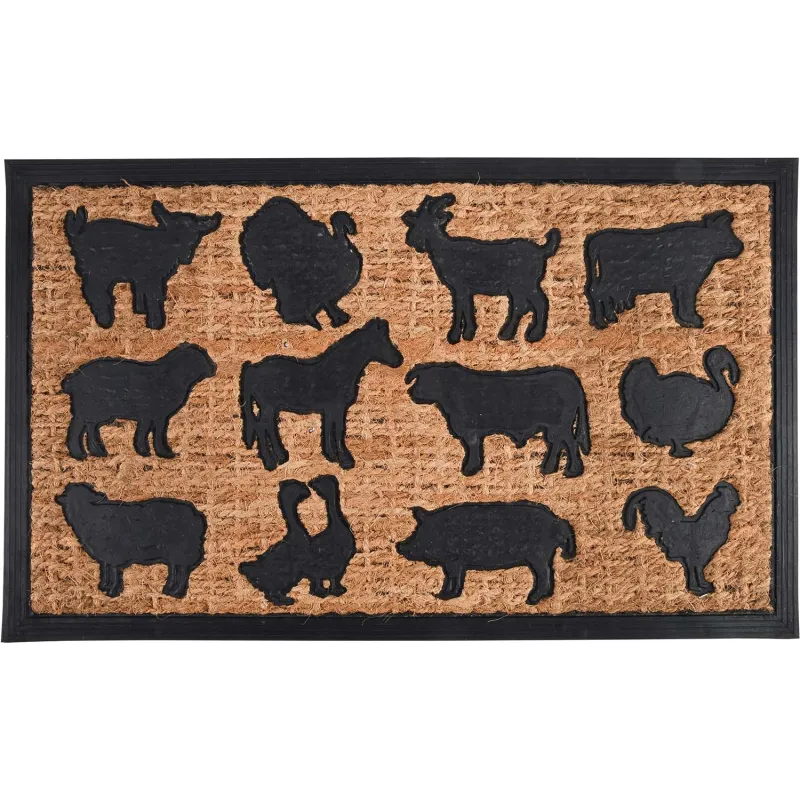 Paillasson coco et caoutchouc Animaux de la ferme