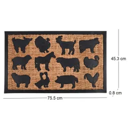 Paillasson coco et caoutchouc Animaux de la ferme