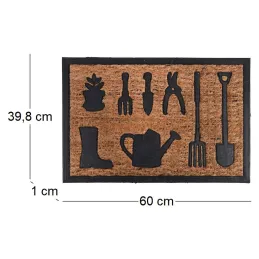 Paillasson coco et caoutchouc 60 x 40 cm
