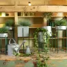 Jardinière sur pied en zinc intérieure extérieure (Lot de 2)