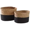 Corbeilles en jacinthe et coton (Lot de 2)