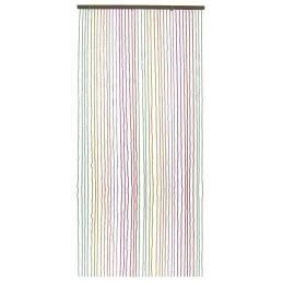 Rideau de porte en perles de bois coloré