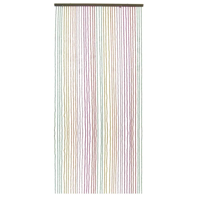 Rideau de porte en perles de bois coloré