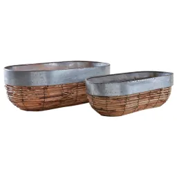 Corbeilles en rotin Paolo (Lot de 2)