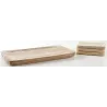 Ensemble de 4 plateaux assortis en paulownia