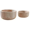Corbeille ronde en paulownia (Lot de 2)