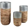 Cache-pots haut en rotin Paolo (Lot de 3)