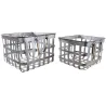 Corbeilles carrées en métal (Lot de 2)