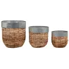 Cache-pots en rotin Paolo (Lot de 3)