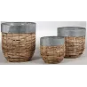 Cache-pots en rotin Paolo (Lot de 3)