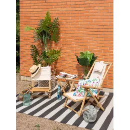 Chaise de plage en bambou