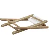 Tabouret pliant en bambou avec assise coton