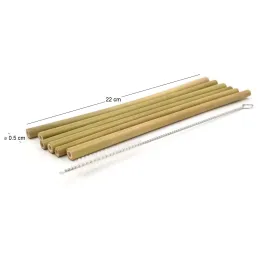 6 pailles réutilisables en bambou Bam Bam