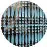 Rideau de porte en perles bleues et transparentes Frejus