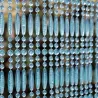Rideau de porte en perles bleues et transparentes Frejus