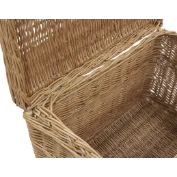 Malle de rangement en osier buff
